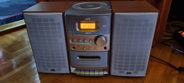 JVC mini hifi mp3, cd, rdi, kazetta,  aux