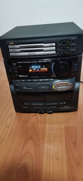 JVC minihifi hifi aux rds 3-as cd váltó, hangfal nincs ,táv. nincs
