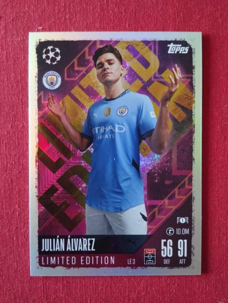 J. Alvarez (Manchester City) Bajnokok Ligja 2024 Limited focis krtya