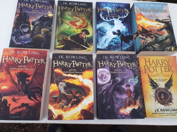 J. K. Rowling: Harry Potter sorozat - 11 ktet, angol nyelv knyvek