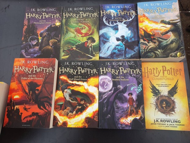 J. K. Rowling: Harry Potter sorozat - 8 ktet, angol nyelv knyvek