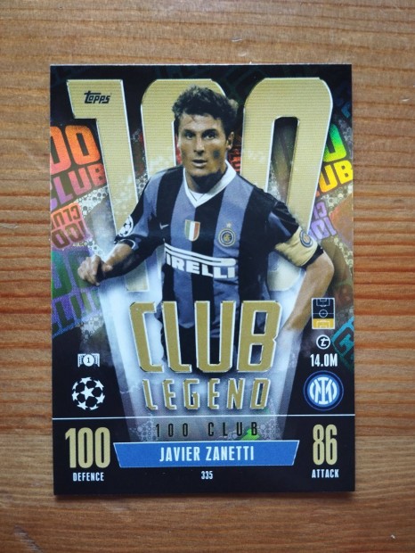 J. Zanetti (Internazionale) 100 Club Bajnokok Ligja Extra 2023 krtya
