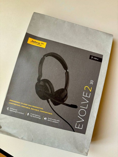 Jabra Evolve2 30 USB-A MS Vezetkes Sztere Headset