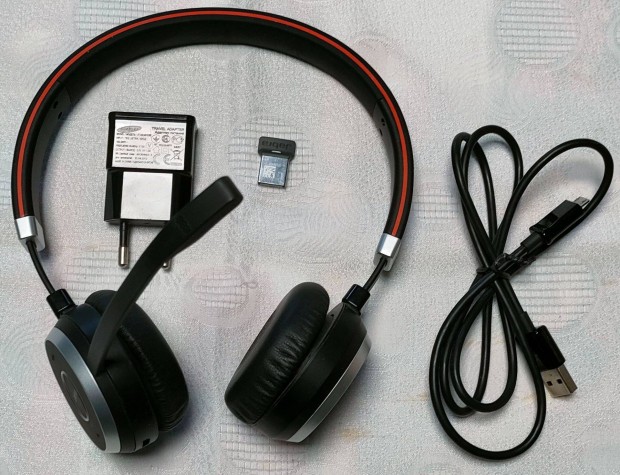 Jabre Evolve 65 SE UC Stereo Wireless Headset - Fekete