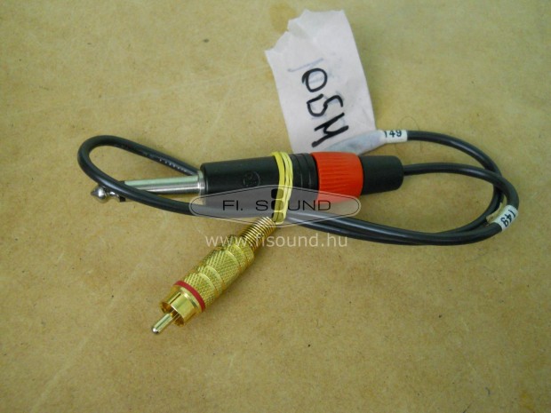 Jack 6,3 Neutrik - RCA tjtsz kbel , 0,5 m-s