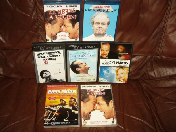 Jack Nicholson . DvD , Blu-Ray , Laserdisc , VHS , filmek Cserlhetk