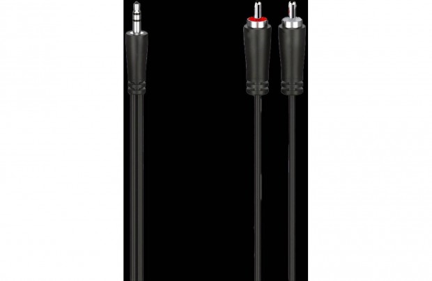 Jack / RCA Audio Csatlakozkbel 1,5m Fekete