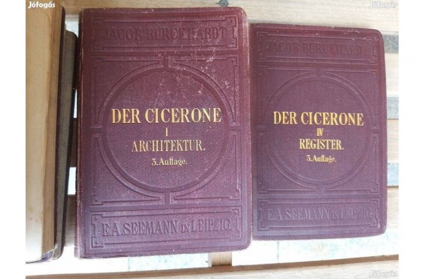 Jacob B.Der Cicerone I.-IV. 1874. ptszet,Festszet,Szobrszat