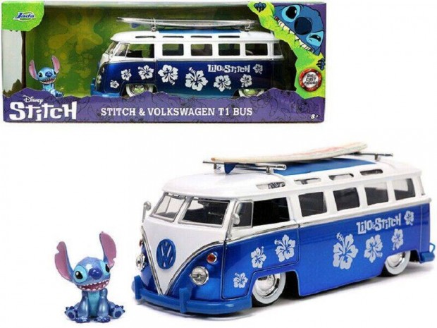 Jada Stich figura & Volkswagen T1 Bus 1:24 modell