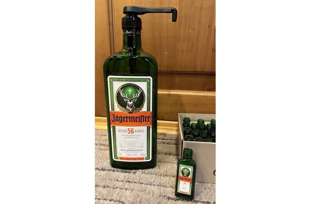Jagermeister 1,75L pumpás, 0,02l-es 80db üveg