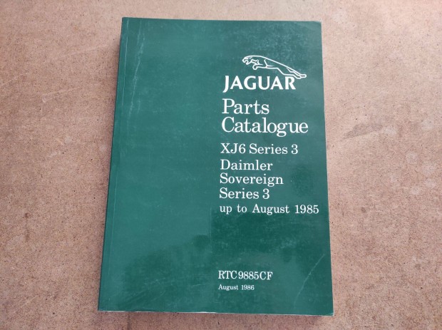 Jaguar Daimler 3 széria Xj6 alkatrészkatalógus. 1985