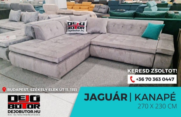 Jagur szivacsos gray kanap lgarnitra sarok 270x230 cm gyazhat