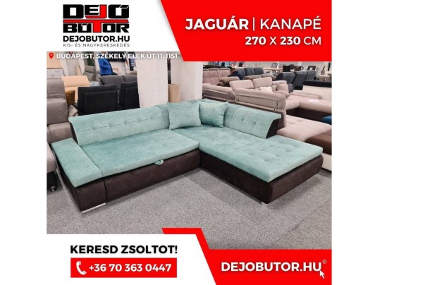 Jagur szivacsos menta kanap lgarnitra sarok 270x230 cm gyazhat