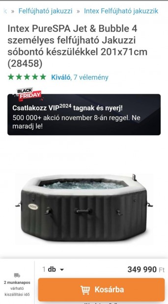 Jakuzzi Intex sbontval bontatlan