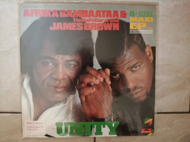 James Brown & Afrika Baambataa -Maxi bakelit lemez