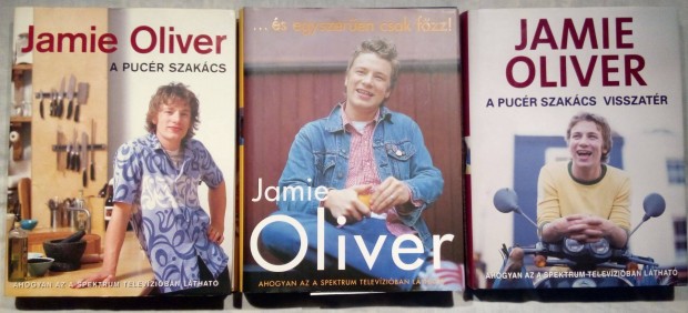 Jamie Oliver 3 db-os szakcsknyv csomag kivl llapotban