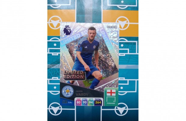 Jamie Vardy (Leicester City) Panini Premier League 2025 Limited krtya