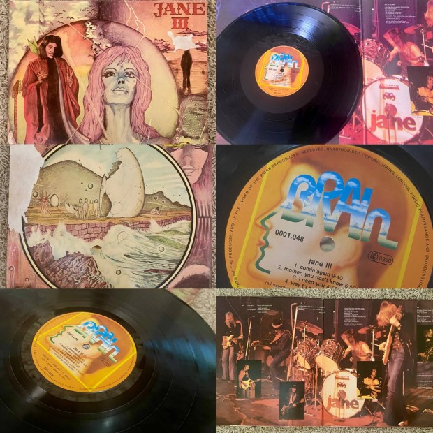 Jane 3 prog rock vinyl bakelit lemez