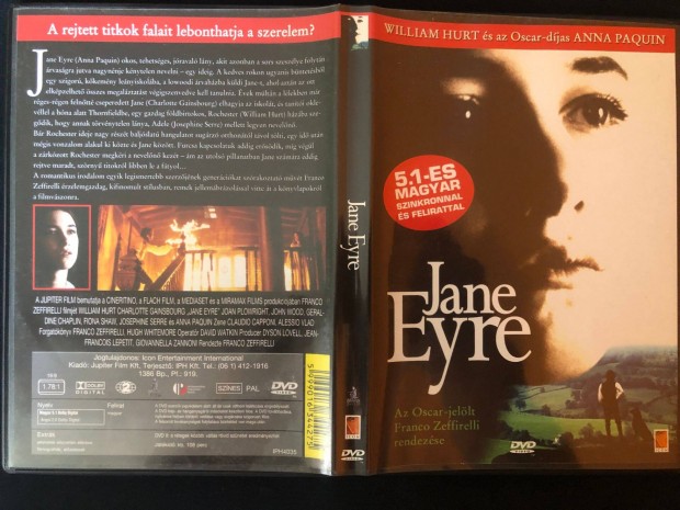 Jane Eyre (karcmentes, Franco Zefirelli, William Hurt) DVD