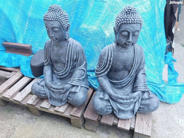 Japán Kerti Buddha szobor Antracit minimál Fagyálló műkő Nem beton !