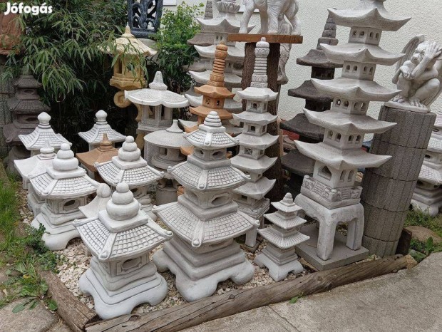 Japn kerti pagoda k lmpa Vecssen Feng shui kertpt szobor