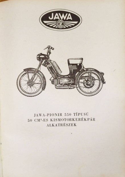 Jawa-Pionir 550 es moped alkatrsz katalgus
