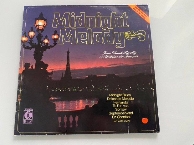 Jean-Claude Borelly: Midnight Melody vinyl, bakelit lemez
