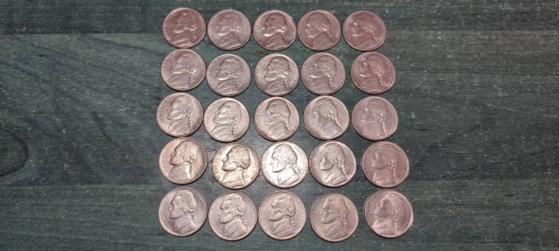 Jefferson Nickel 1980-2000  25db egyben! 