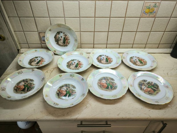 Jelenetes Kahla porceln tnyr 5+4 db , tkszlet ptlsra elad