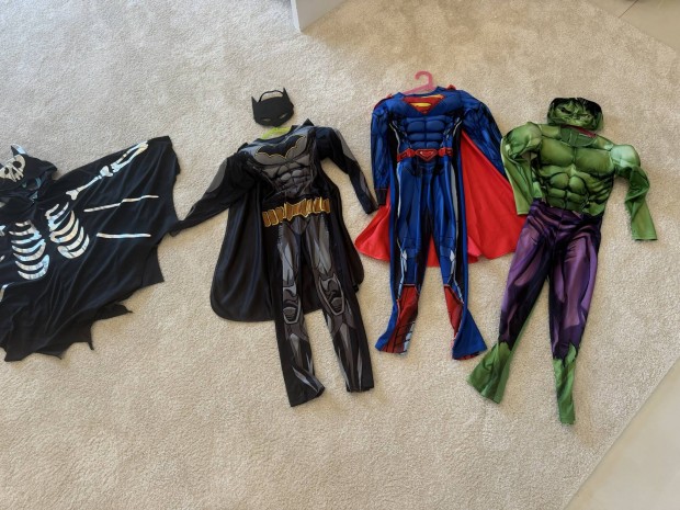 Jelmez - Batman, Superman, Hulk, halloween denevr