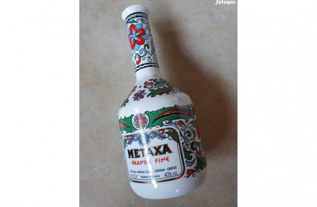 Jelzett kzi kszts porceln Metaxa knl veg, palack