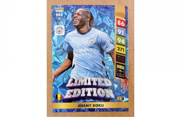 Jrmy Doku Manchester City Limited focis krtya Panini FIFA 2025