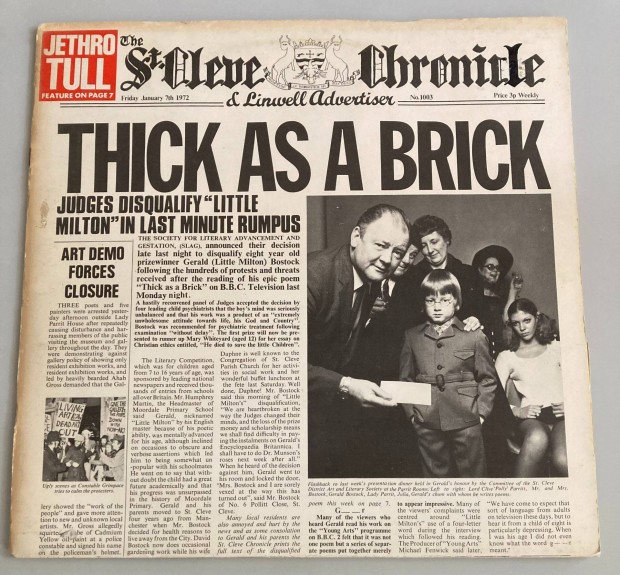 Jethro Tull - Thick as a Brick (nmet, 1972 jsg bort)