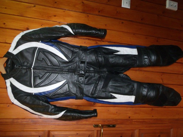 Jó állapotú 2részes motoros bőrruha kb. M/L méret, derék 86cm