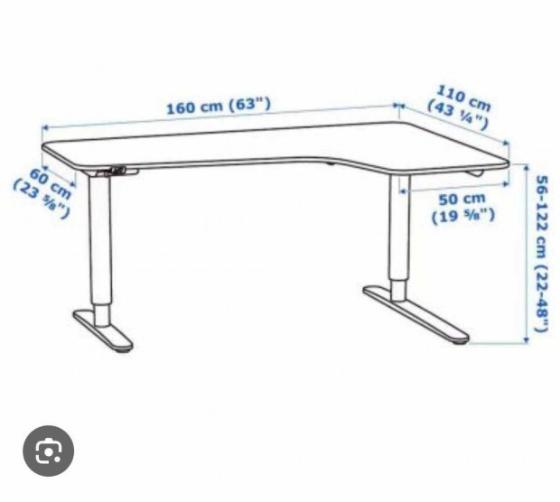 J llapot IKEA Bekant sarokrasztal elad