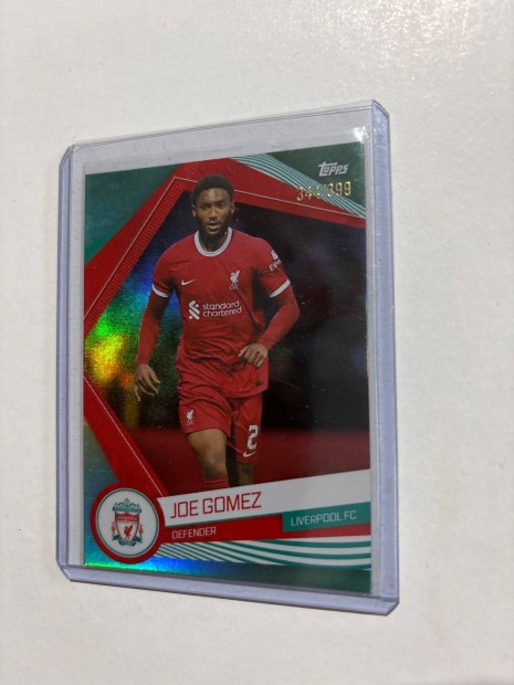 Joe Gomez Liverpool szmozott focis krtya