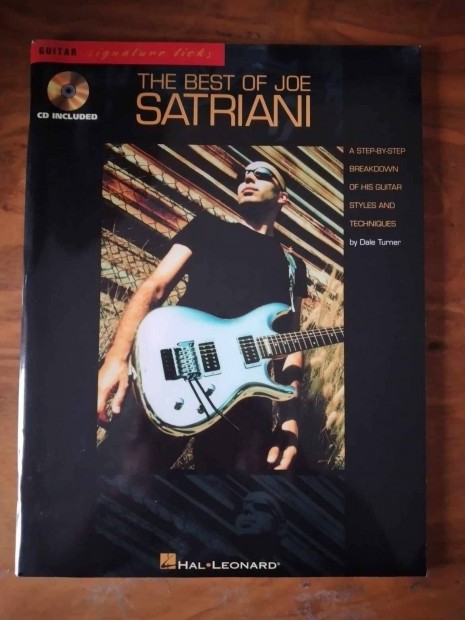 Joe Satriani: Signature licks gitr TAB kotta elad CD-vel
