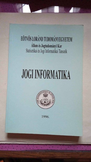 Jogi informatika könyv 1996. 800 Ft