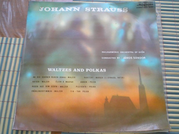 Johann Strauss bakelit lemez LP kering polka