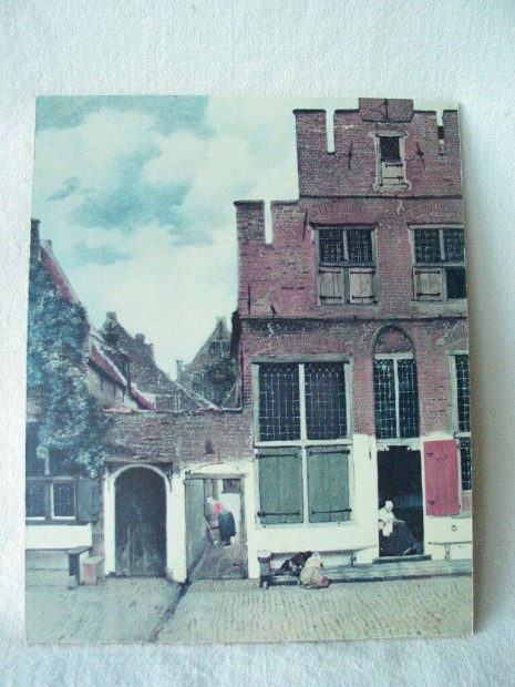 Johannes Vermeer - "A kis utca" reprodukci, Hollandibl 27x23 cm