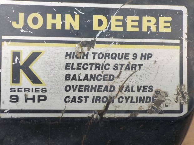 John Deere Gx 75-s fnyrtraktorrl:9HP rossz Kawasaki motor