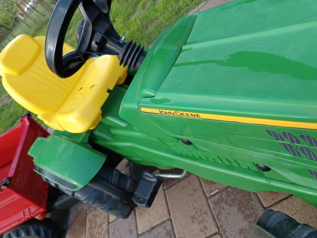 John Deere pedálos traktor utánfutóval Elkelt!
