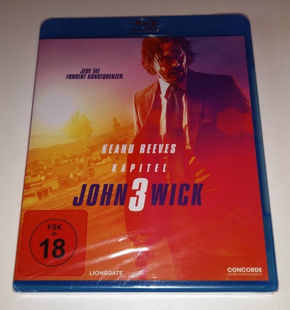 John Wick 3. Felvons - Parabellum Blu-ray Film - Angol!