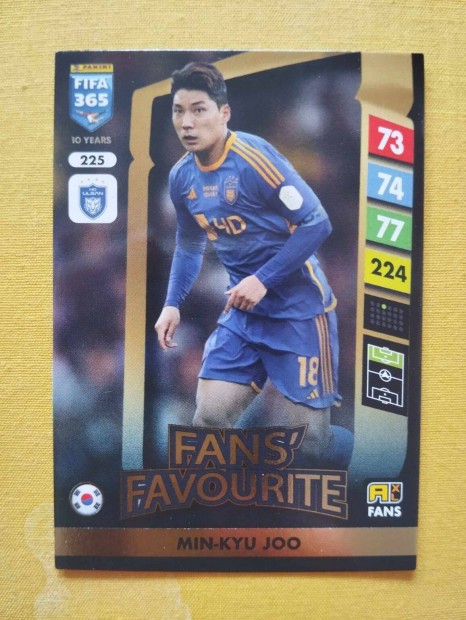 Joo Min-Kyu (Ulsan) FIFA 365 2025 Fans Favourite focis krtya