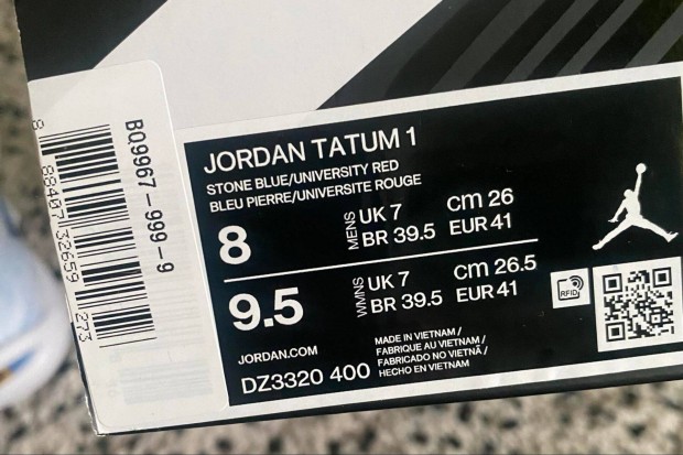 Jordan Tatum 1 kk 41 s 42.5-es frfi kosaras cip. Teljesen j, ered
