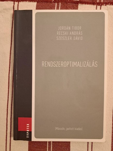 Jordn Tibor - Recski Andrs - Szeszlr Dvid: Rendszeroptimalizls