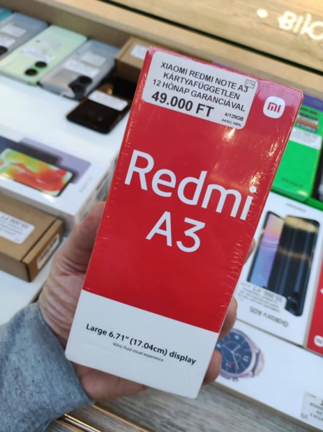 Jtllssal Redmi A3 Fekete 128GB Fggetlen