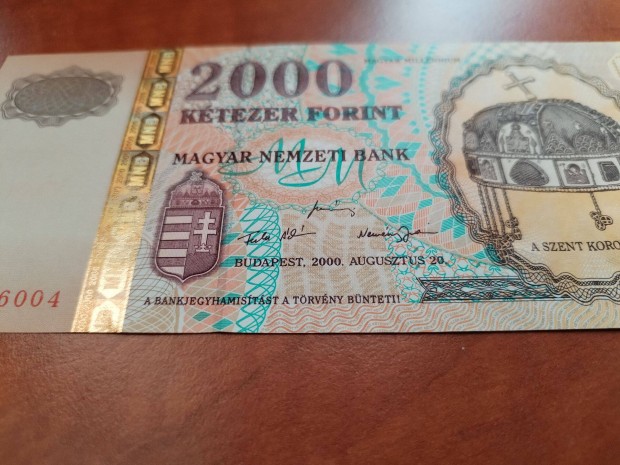 Jubileumi Minnelliumi 2000 Forintos paprpnz szp db