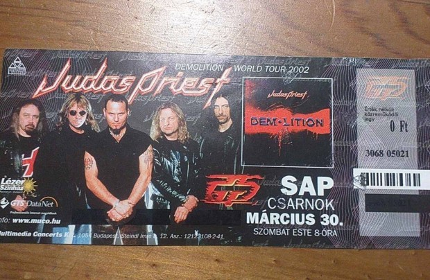 Judas Priest koncertjegy