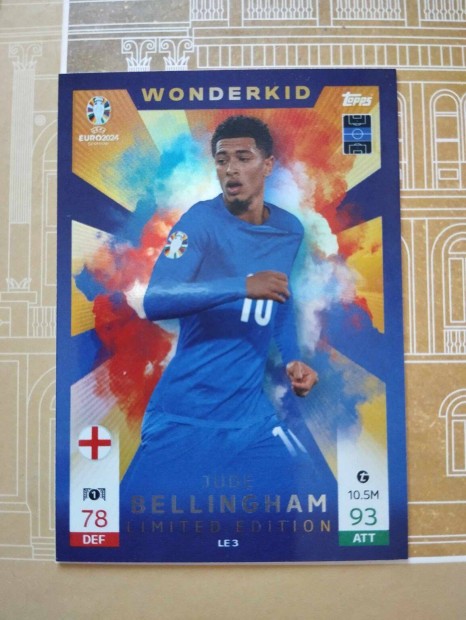 Jude Bellingham Wonderkid Limited Edition Euro 2024 focis krtya